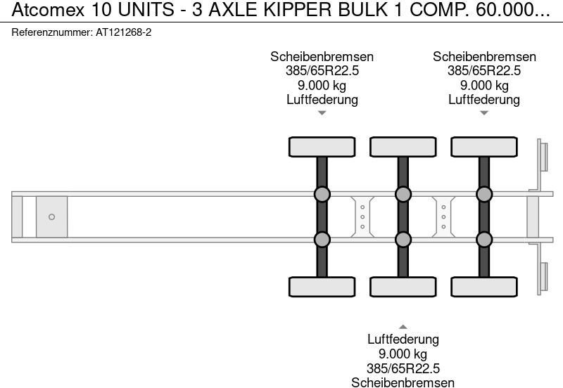 Atcomex 10 UNITS - 3 AXLE KIPPER BULK 1 COMP. 60.000 L BKS 3927C/C1-60 - Semi-trailer tangki: gambar 5 Atcomex 10 UNITS - 3 AXLE KIPPER BULK 1 COMP. 60.000 L BKS 3927C/C1-60 - Semi-trailer tangki: gambar 5