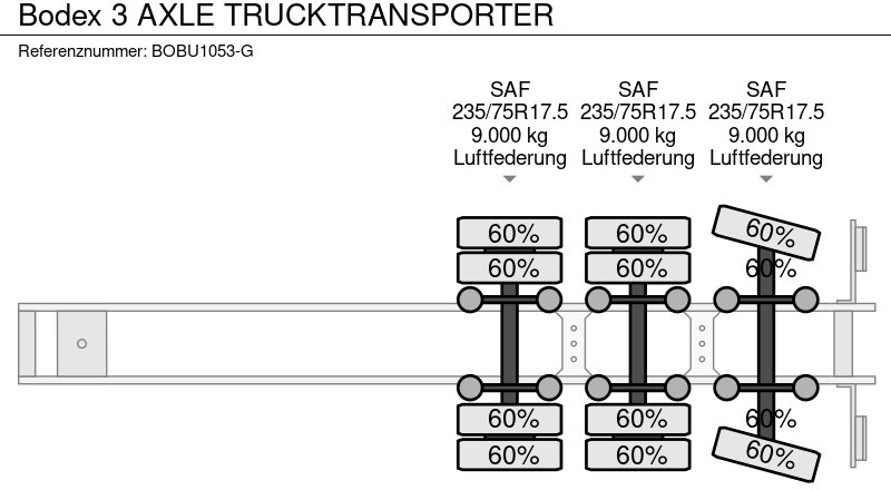 Semi-trailer autotransporter Bodex 3 AXLE TRUCKTRANSPORTER: gambar 13 Semi-trailer autotransporter Bodex 3 AXLE TRUCKTRANSPORTER: gambar 13