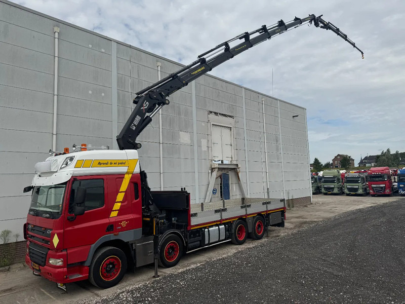 DAF CF 85.460 8X2 HIAB 477E-7 + JIB 75X + REMOTE CONTROL - Truk flatbed, Truk derek: gambar 1 DAF CF 85.460 8X2 HIAB 477E-7 + JIB 75X + REMOTE CONTROL - Truk flatbed, Truk derek: gambar 1