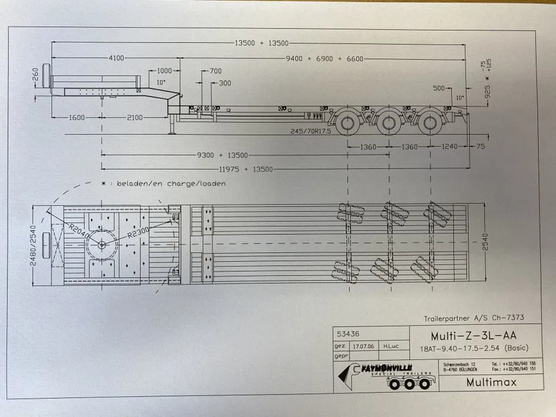 Faymonville 3 AXEL STEERING DOUBLE EXTENDABLE BED 9,4+6,9+6,6 METER - Semi-trailer low bed: gambar 3 Faymonville 3 AXEL STEERING DOUBLE EXTENDABLE BED 9,4+6,9+6,6 METER - Semi-trailer low bed: gambar 3