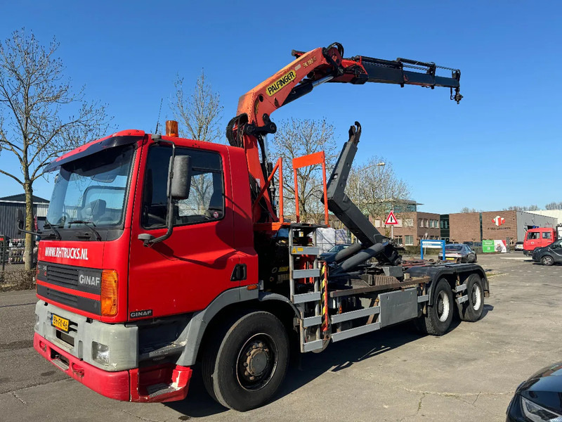 Ginaf M 3232 S 6X2 - EURO 2 + PALFINGER PK19000 + REMOTE + PALIFT HOOK - Hook lift, Truk derek: gambar 1 Ginaf M 3232 S 6X2 - EURO 2 + PALFINGER PK19000 + REMOTE + PALIFT HOOK - Hook lift, Truk derek: gambar 1