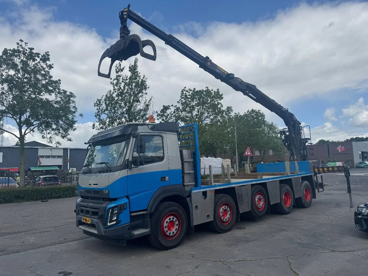Volvo FMX 460 10X4 HIAB J2640ZT + HULTDINS GRIJPER HUB - Truk flatbed, Truk derek: gambar 1 Volvo FMX 460 10X4 HIAB J2640ZT + HULTDINS GRIJPER HUB - Truk flatbed, Truk derek: gambar 1