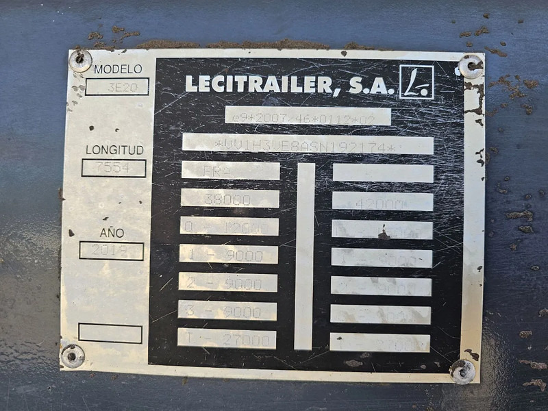 Semi-trailer jungkit Lecitrailer 3E20 - Lifting axle: gambar 12