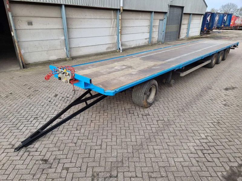 Trailer flatbed Van Hool 13.60 M LONG - 1 M HIGH - SUPER SINGLE TIRES - DRUM BRAKES: gambar 11