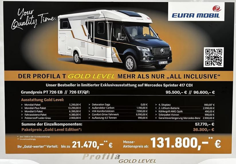 Eura Mobil PROFILA T 726 EB /- 2026 - / GOLD - LEVEL PAKET - Mobil rumah semi-terintegrasi: gambar 1 Eura Mobil PROFILA T 726 EB /- 2026 - / GOLD - LEVEL PAKET - Mobil rumah semi-terintegrasi: gambar 1