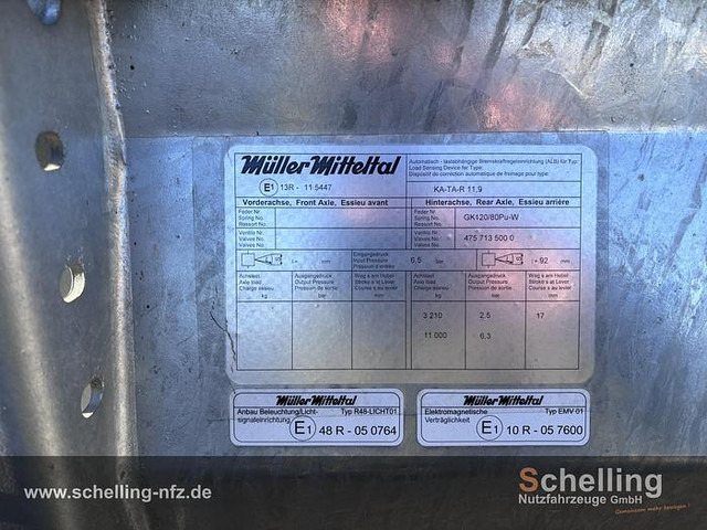 Trailer jungkit Müller-Mitteltal Tandem-3-Seiten-Kipper KA-TA-R 11,9: gambar 19