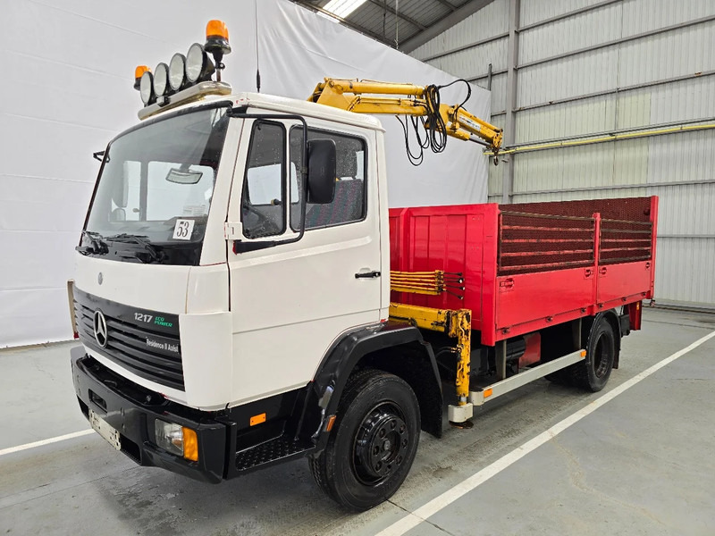 Mercedes-Benz E 1217 - BR 9 / LAMMES - BLATT - SPRING / EFFER KRAAN / DHOLLANDIA - Truk flatbed, Truk derek: gambar 1 Mercedes-Benz E 1217 - BR 9 / LAMMES - BLATT - SPRING / EFFER KRAAN / DHOLLANDIA - Truk flatbed, Truk derek: gambar 1