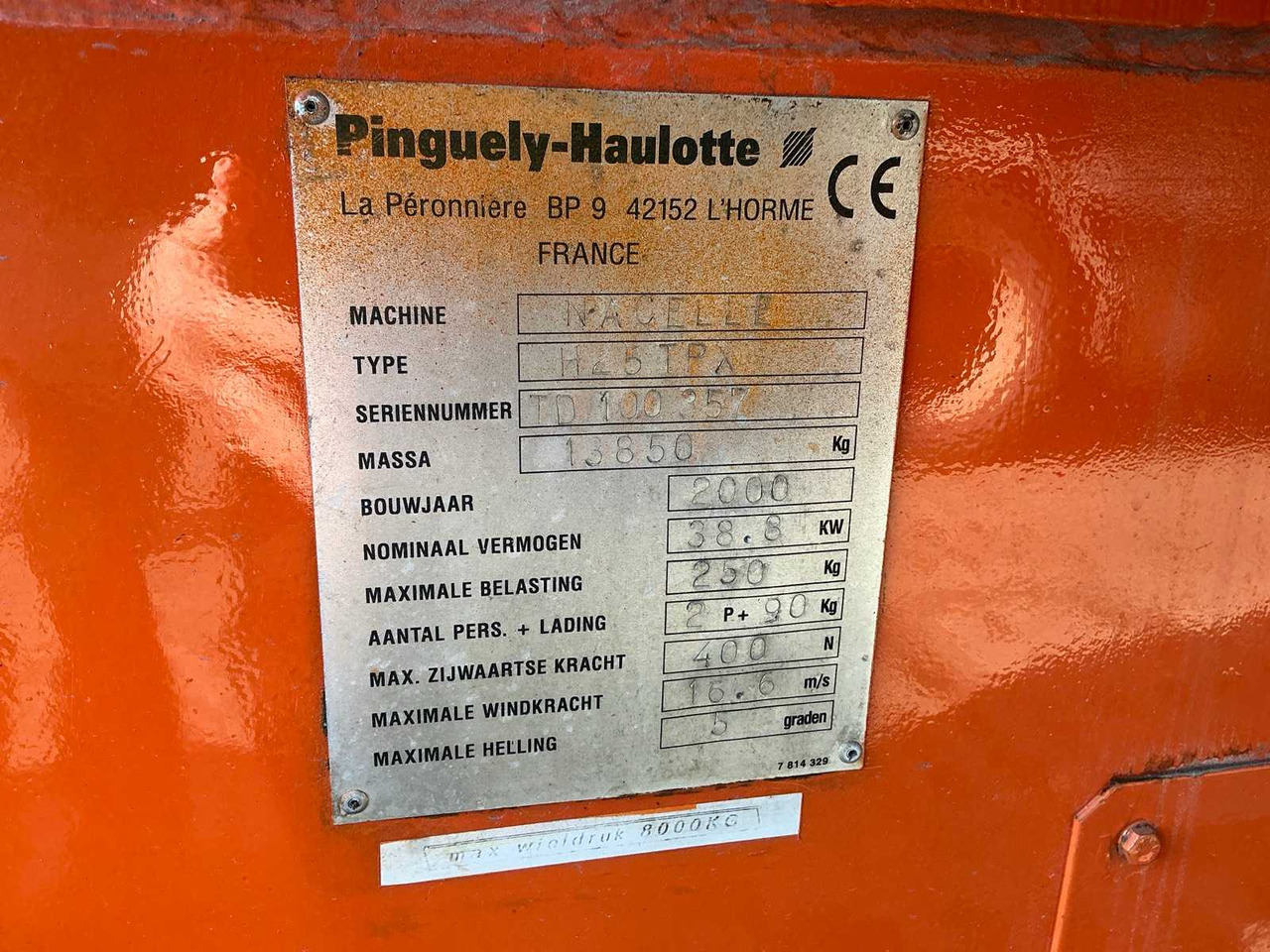 2000 HAULOTTE H25TPX AERIAL WORK PLATFORMS - Platform pengangkat: gambar 3 2000 HAULOTTE H25TPX AERIAL WORK PLATFORMS - Platform pengangkat: gambar 3