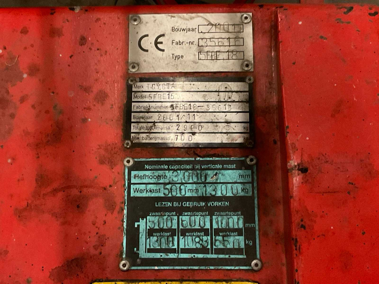 Forklift 2001 TOYOTA 5FBE15 FORKLIFT: gambar 16 Forklift 2001 TOYOTA 5FBE15 FORKLIFT: gambar 16