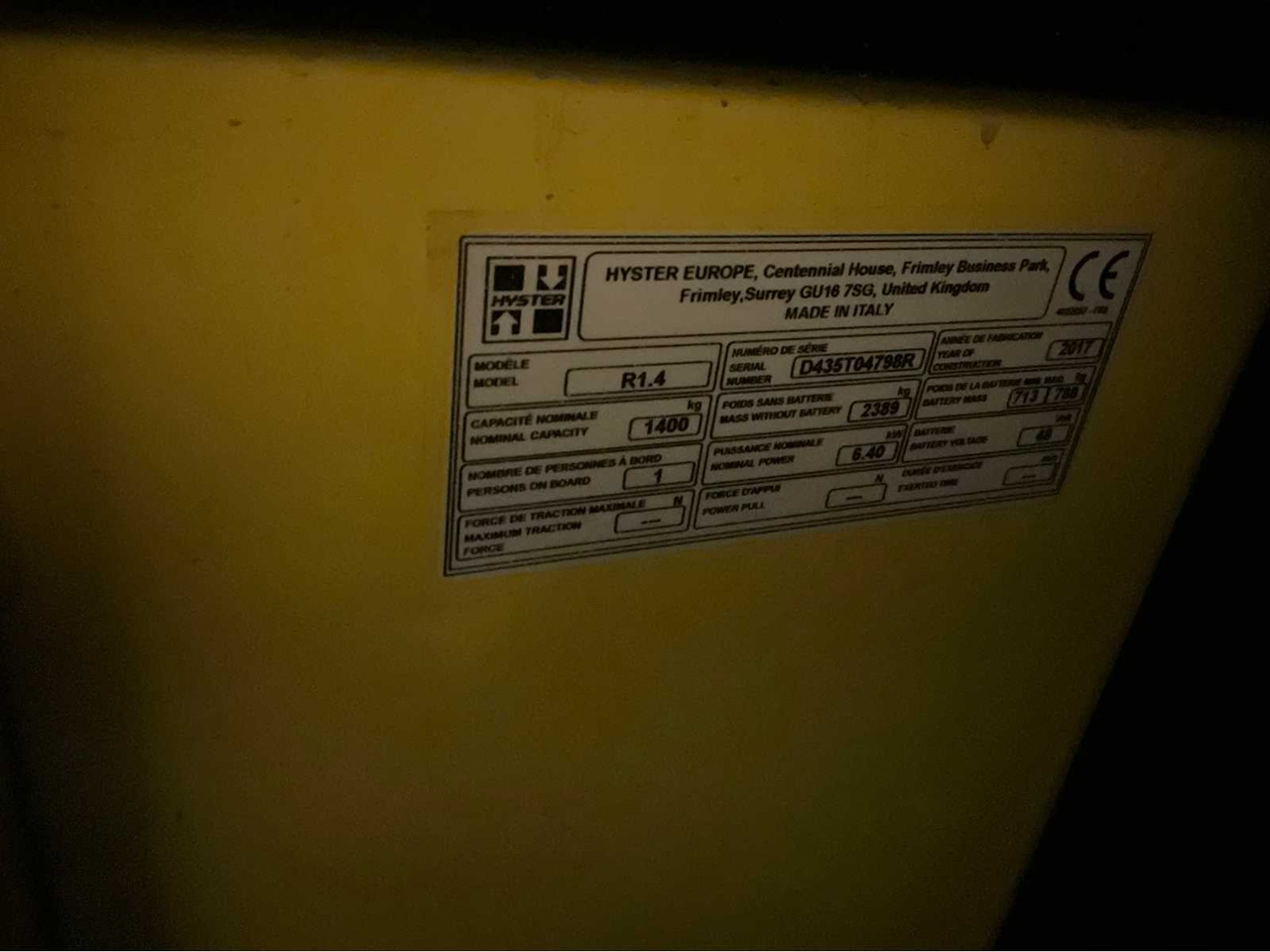 Forklift 2017 HYSTER R 1.4 FORKLIFT: gambar 30 Forklift 2017 HYSTER R 1.4 FORKLIFT: gambar 30