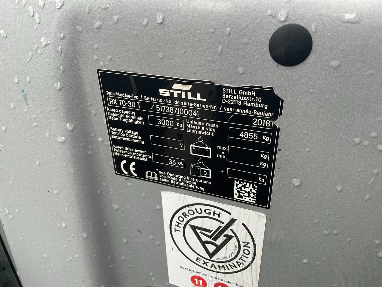 Forklift 2018 STILL RX 70-30T FORKLIFT: gambar 13