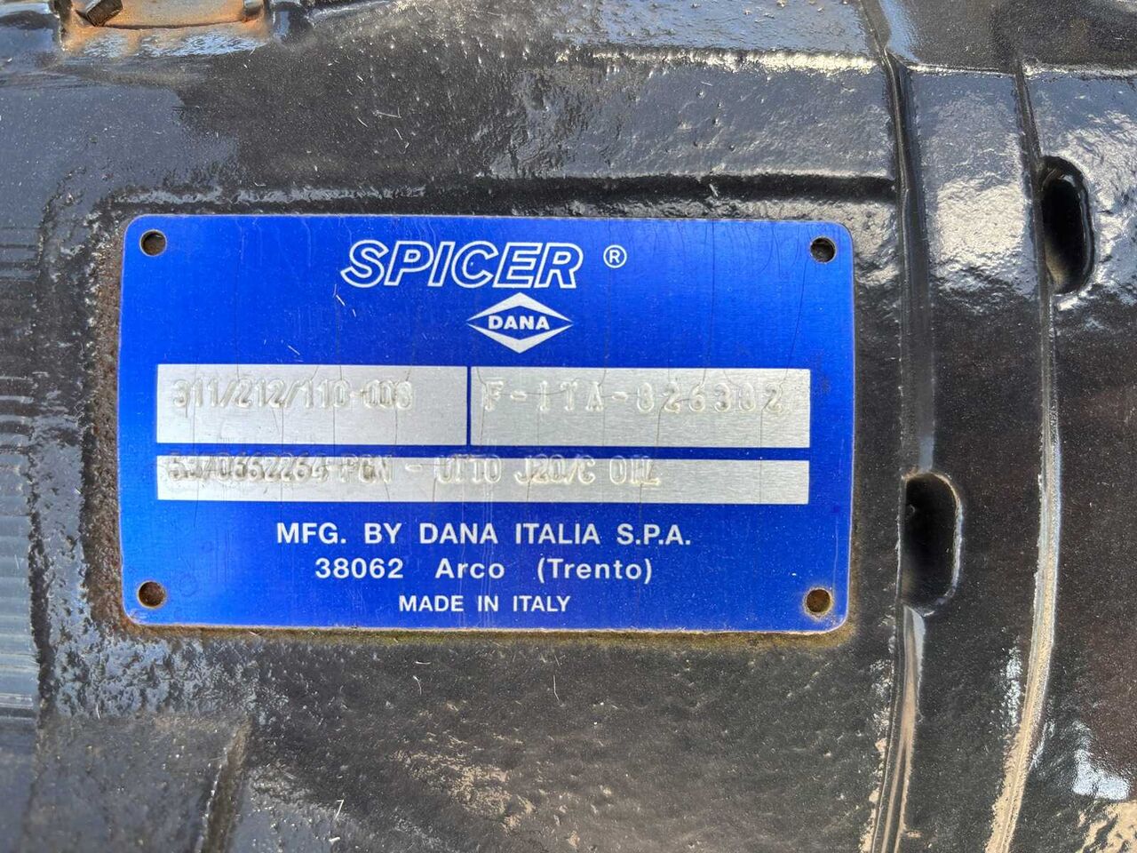 DANA ITALIA S.R.L SPICER / DANA - PLANETARY STEERING GEAR AXLE - Ekskavator: gambar 2 DANA ITALIA S.R.L SPICER / DANA - PLANETARY STEERING GEAR AXLE - Ekskavator: gambar 2