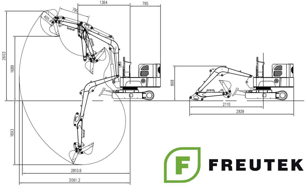 FREUTEK EKN0015 2X HEAVY DUTY DIESEL MINI-EXCAVATOR 8,6 KW - 2025 - Ekskavator mini: gambar 3 FREUTEK EKN0015 2X HEAVY DUTY DIESEL MINI-EXCAVATOR 8,6 KW - 2025 - Ekskavator mini: gambar 3