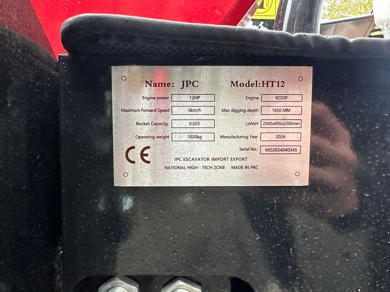 Ekskavator mini JPC HT12: gambar 14