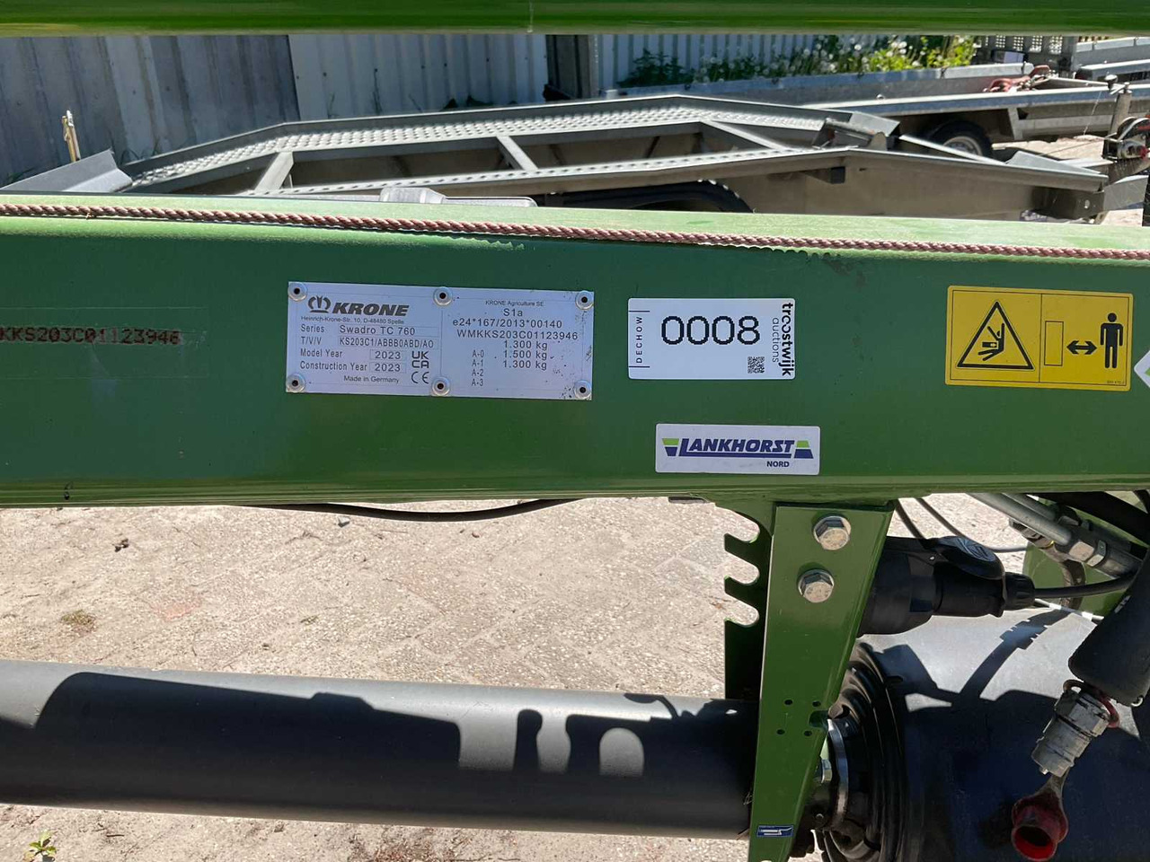 Krone KS203C1-Swadro TC 760 - Trailer pertanian: gambar 5 Krone KS203C1-Swadro TC 760 - Trailer pertanian: gambar 5