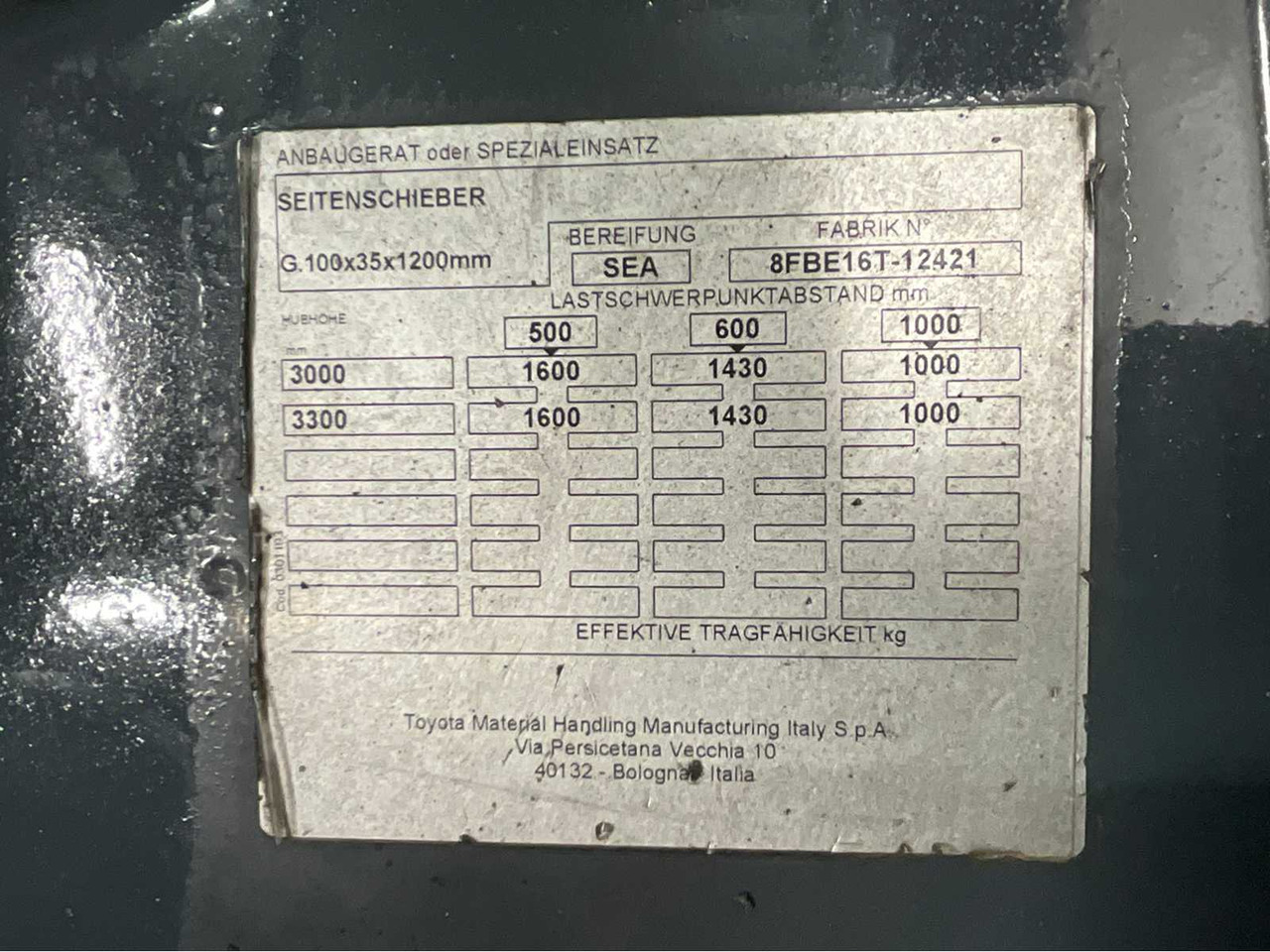 Forklift TOYOTA - 2018 - 8FBE16T - FORKLIFT, FREELIFT, SIDE SHIFT - PLASTIC ROOF - 4TH FUNCTION: gambar 16 Forklift TOYOTA - 2018 - 8FBE16T - FORKLIFT, FREELIFT, SIDE SHIFT - PLASTIC ROOF - 4TH FUNCTION: gambar 16