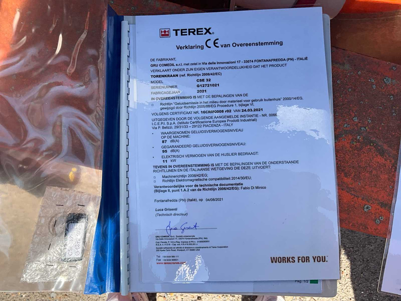 Derek menara Terex CSE 32: gambar 25