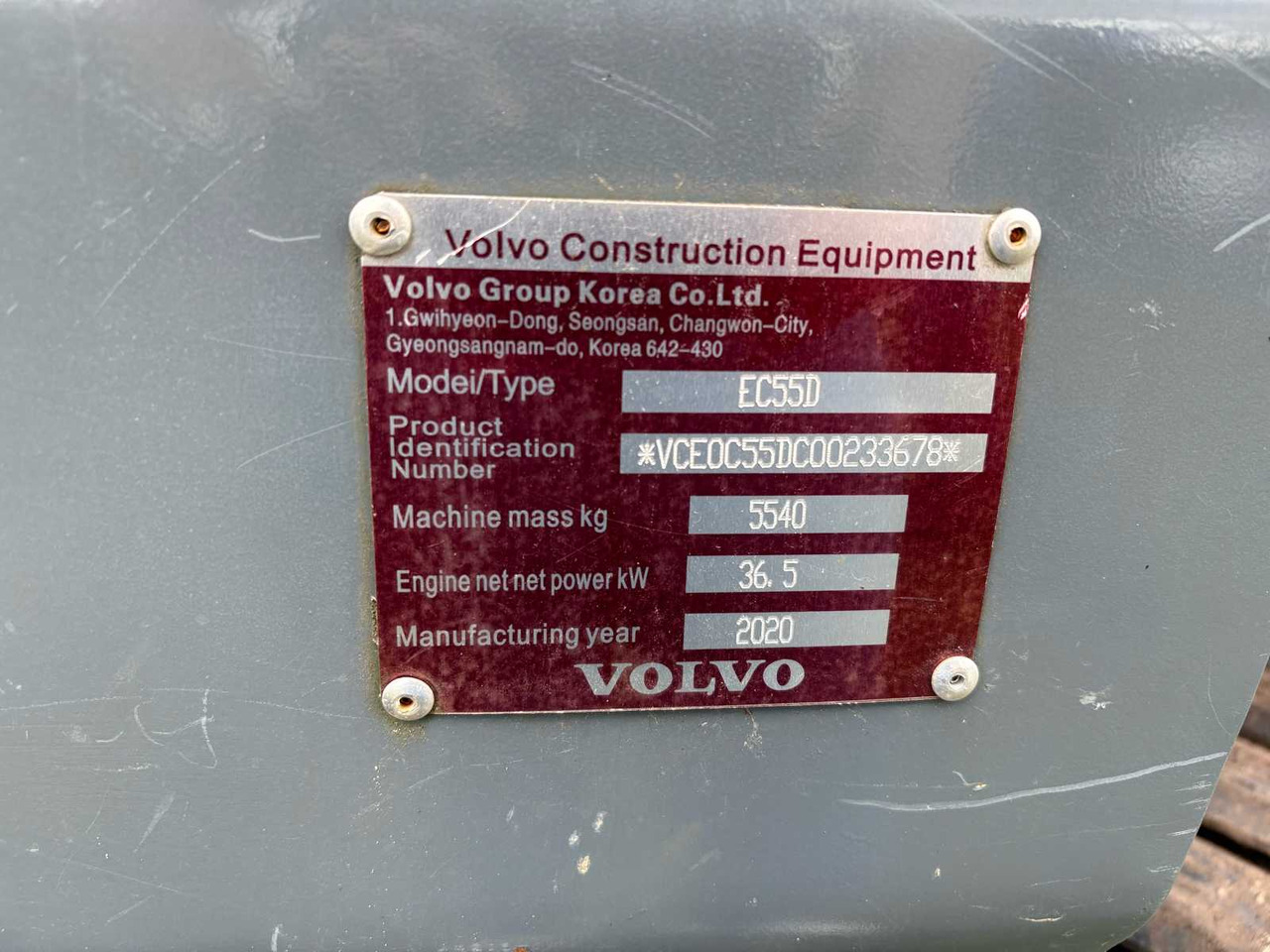 VOLVO EC55D CRAWLER EXCAVATOR - Ekskavator: gambar 5 VOLVO EC55D CRAWLER EXCAVATOR - Ekskavator: gambar 5