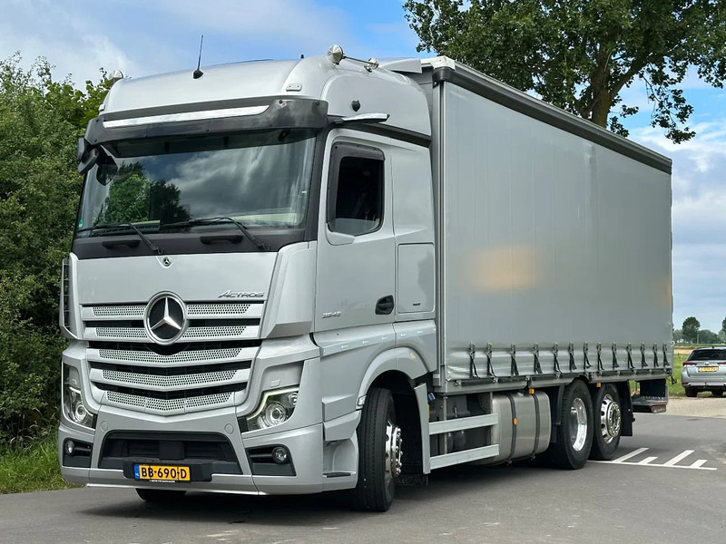 Mercedes-Benz Actros ACTROS 2545LL EURO6. 2021. Schuifzeil Bakwagen met Laadklep. - Truk dengan terpal samping: gambar 1 Mercedes-Benz Actros ACTROS 2545LL EURO6. 2021. Schuifzeil Bakwagen met Laadklep. - Truk dengan terpal samping: gambar 1
