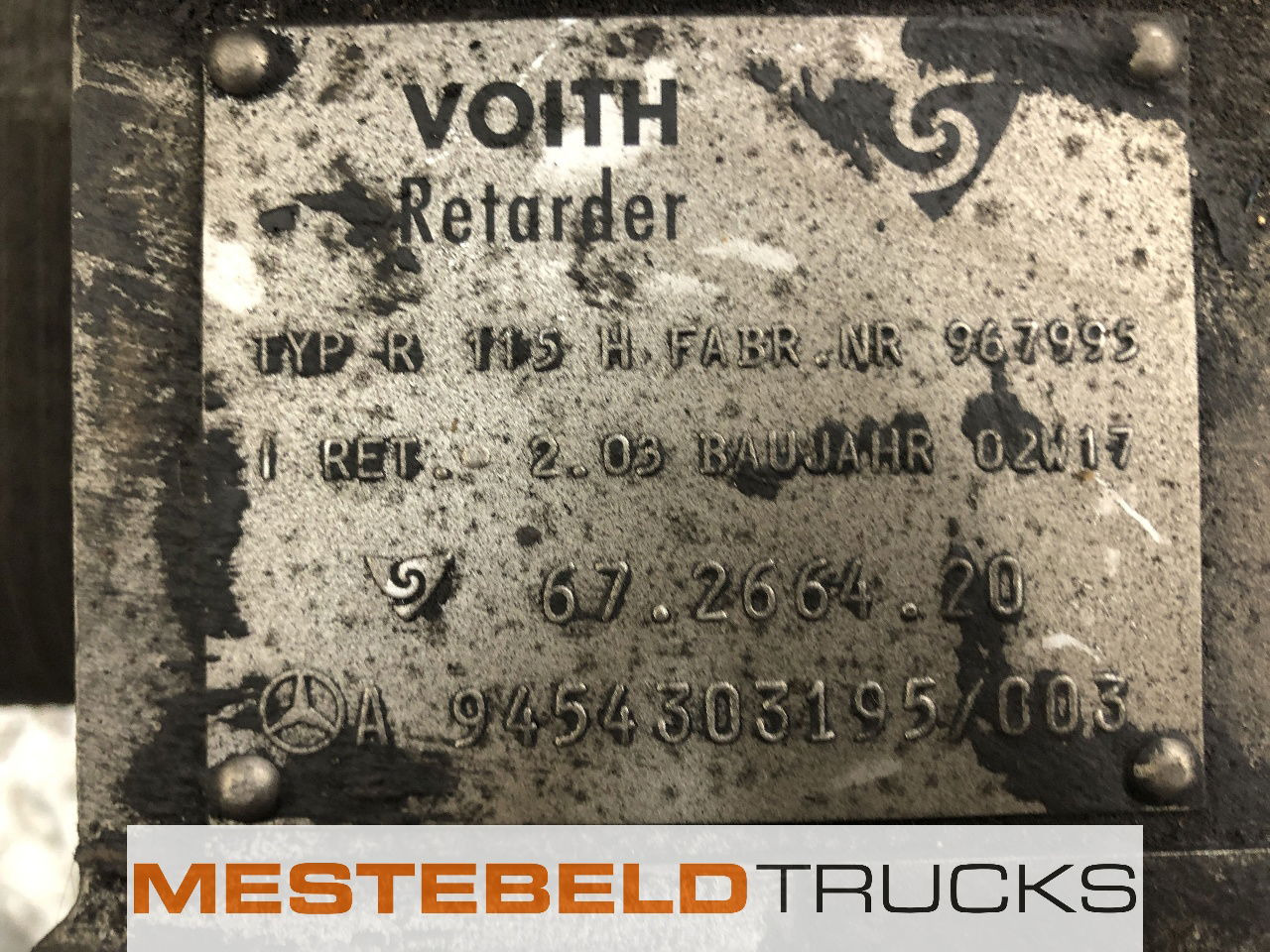 Mercedes-Benz Retarder Voith R115H - Gearbox dan bagiannya untuk Truk: gambar 3 Mercedes-Benz Retarder Voith R115H - Gearbox dan bagiannya untuk Truk: gambar 3