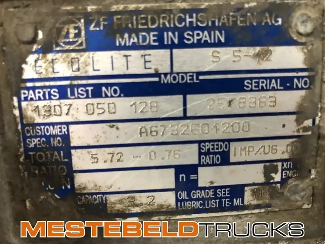 Mercedes-Benz Versnellingsbak S5-42 - Gearbox dan bagiannya untuk Truk: gambar 5 Mercedes-Benz Versnellingsbak S5-42 - Gearbox dan bagiannya untuk Truk: gambar 5