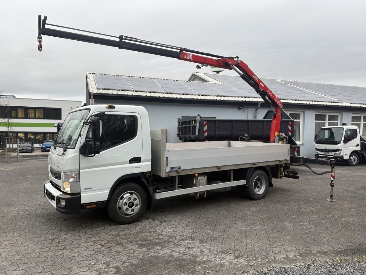 FUSO FUSO 9C18 Canter Pritsche 3.8m Kran 2x hydr. - Van flatbed: gambar 1 FUSO FUSO 9C18 Canter Pritsche 3.8m Kran 2x hydr. - Van flatbed: gambar 1
