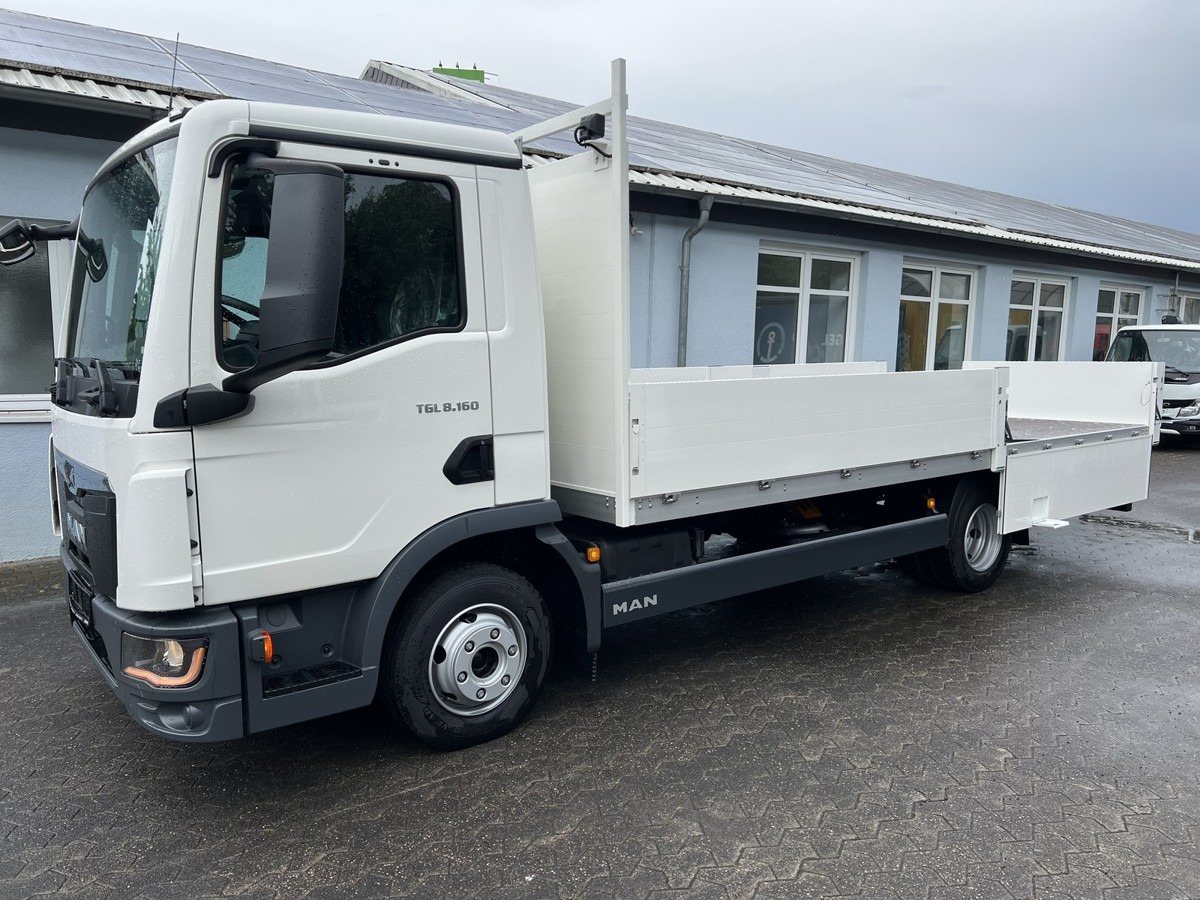 MAN TGL 8.160 BL NEU Alu Pritsche 5.5m - Van flatbed: gambar 1 MAN TGL 8.160 BL NEU Alu Pritsche 5.5m - Van flatbed: gambar 1