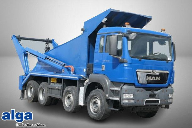 MAN 41.480 TGS 8x4, gr. Federpaket, 37tkm, 4-Achser - Truk skip loader: gambar 1 MAN 41.480 TGS 8x4, gr. Federpaket, 37tkm, 4-Achser - Truk skip loader: gambar 1