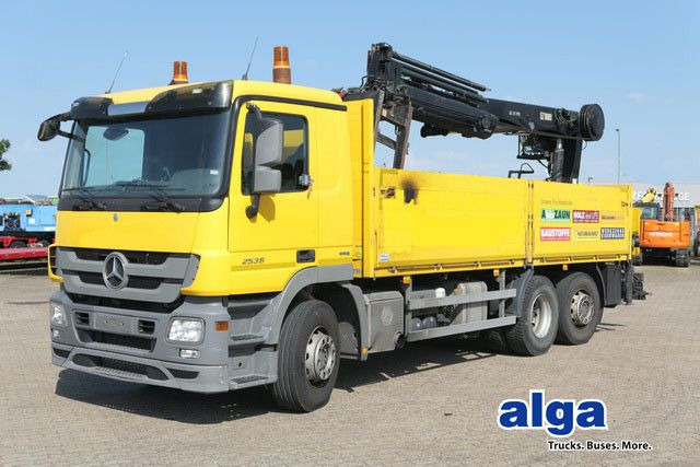 Mercedes-Benz 2536 Actros/MP3/HIAB 211DL/AHK/Klima - Truk flatbed, Truk derek: gambar 1 Mercedes-Benz 2536 Actros/MP3/HIAB 211DL/AHK/Klima - Truk flatbed, Truk derek: gambar 1