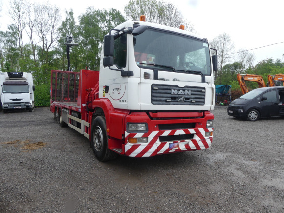 Camion porte engin avec grue MAN SH 26 FNLC (TG310A) (2001-598.228 km) (WMAH17ZZZ1M330134) - Mobil derek: gambar 2 Camion porte engin avec grue MAN SH 26 FNLC (TG310A) (2001-598.228 km) (WMAH17ZZZ1M330134) - Mobil derek: gambar 2