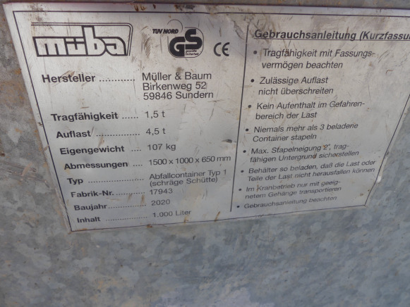Bac de grue muba - Lampiran untuk Peralatan konstruksi: gambar 5 Bac de grue muba - Lampiran untuk Peralatan konstruksi: gambar 5