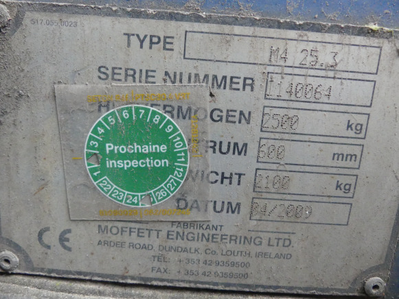 Forklift yang dipasang di truk REF:6925 - Chariot élévateur Moffet M4 25.3: gambar 8
