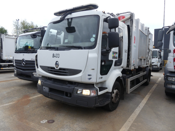 REF:8403 - Camion poubelle Renault Midlum (2013-160.268 km)(VIN:VF644AHL000007252) - Truk sampah: gambar 1 REF:8403 - Camion poubelle Renault Midlum (2013-160.268 km)(VIN:VF644AHL000007252) - Truk sampah: gambar 1
