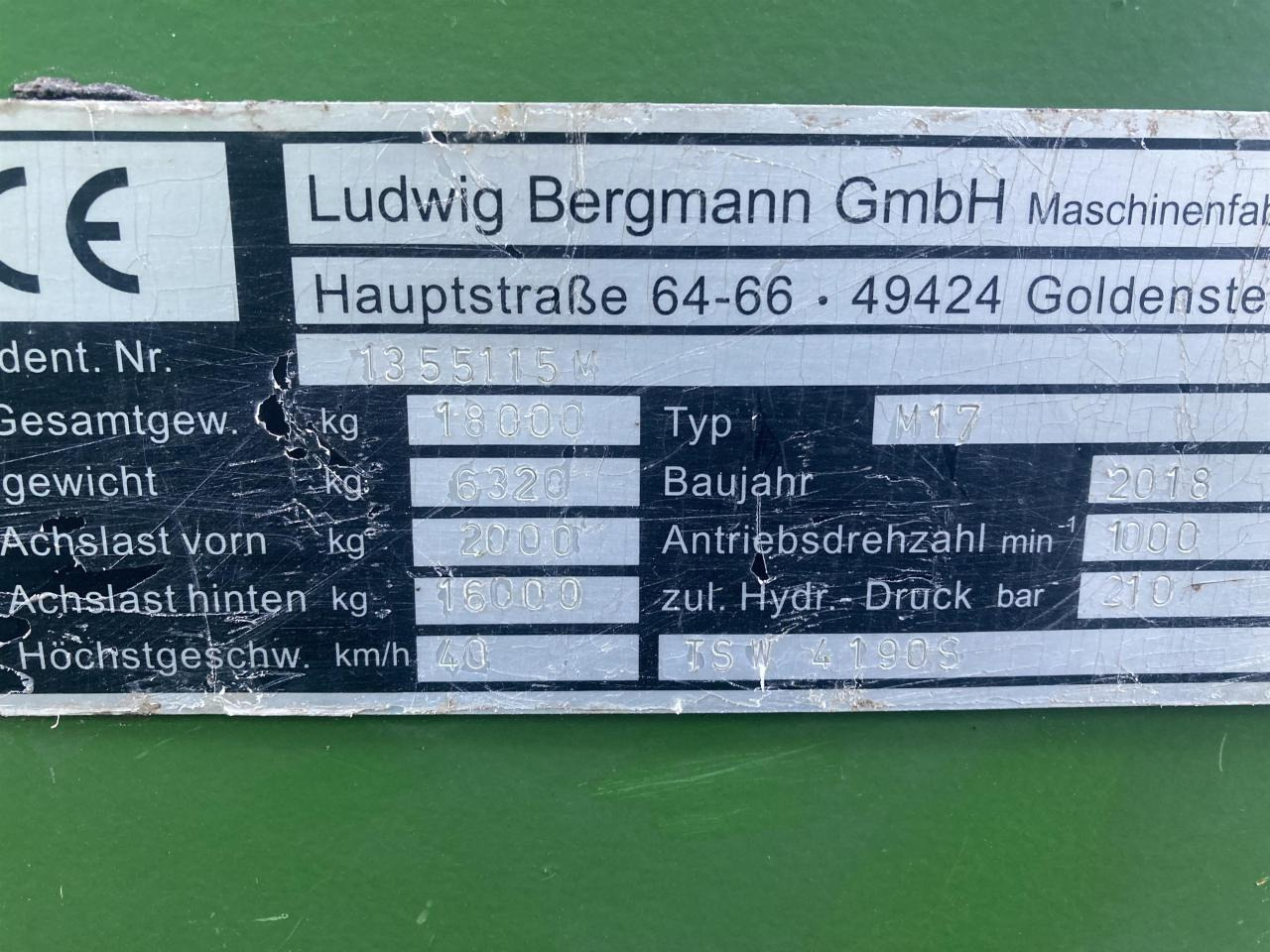 Bergmann TSW 4190 S - Penyebar kotoran: gambar 4 Bergmann TSW 4190 S - Penyebar kotoran: gambar 4