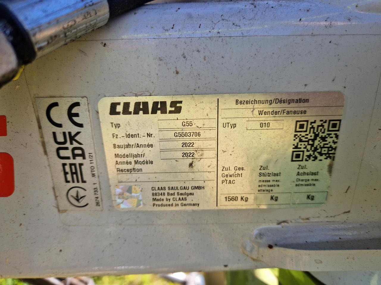 CLAAS Volto 1100 - Tedder/ Menyapu: gambar 2 CLAAS Volto 1100 - Tedder/ Menyapu: gambar 2