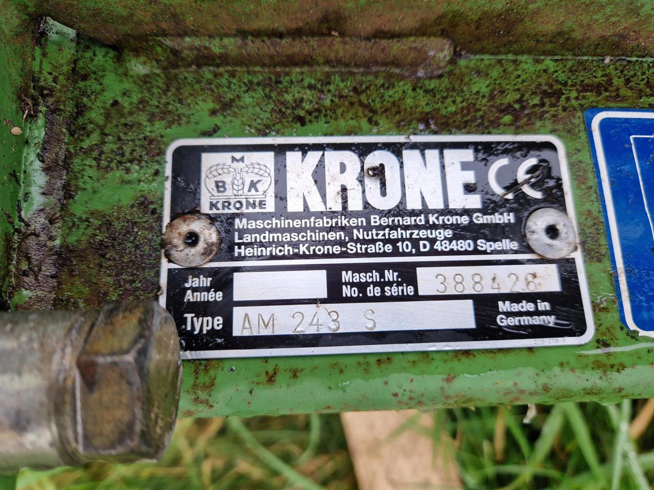 Krone AM 243S - Mesin pemotong padang rumput: gambar 5 Krone AM 243S - Mesin pemotong padang rumput: gambar 5