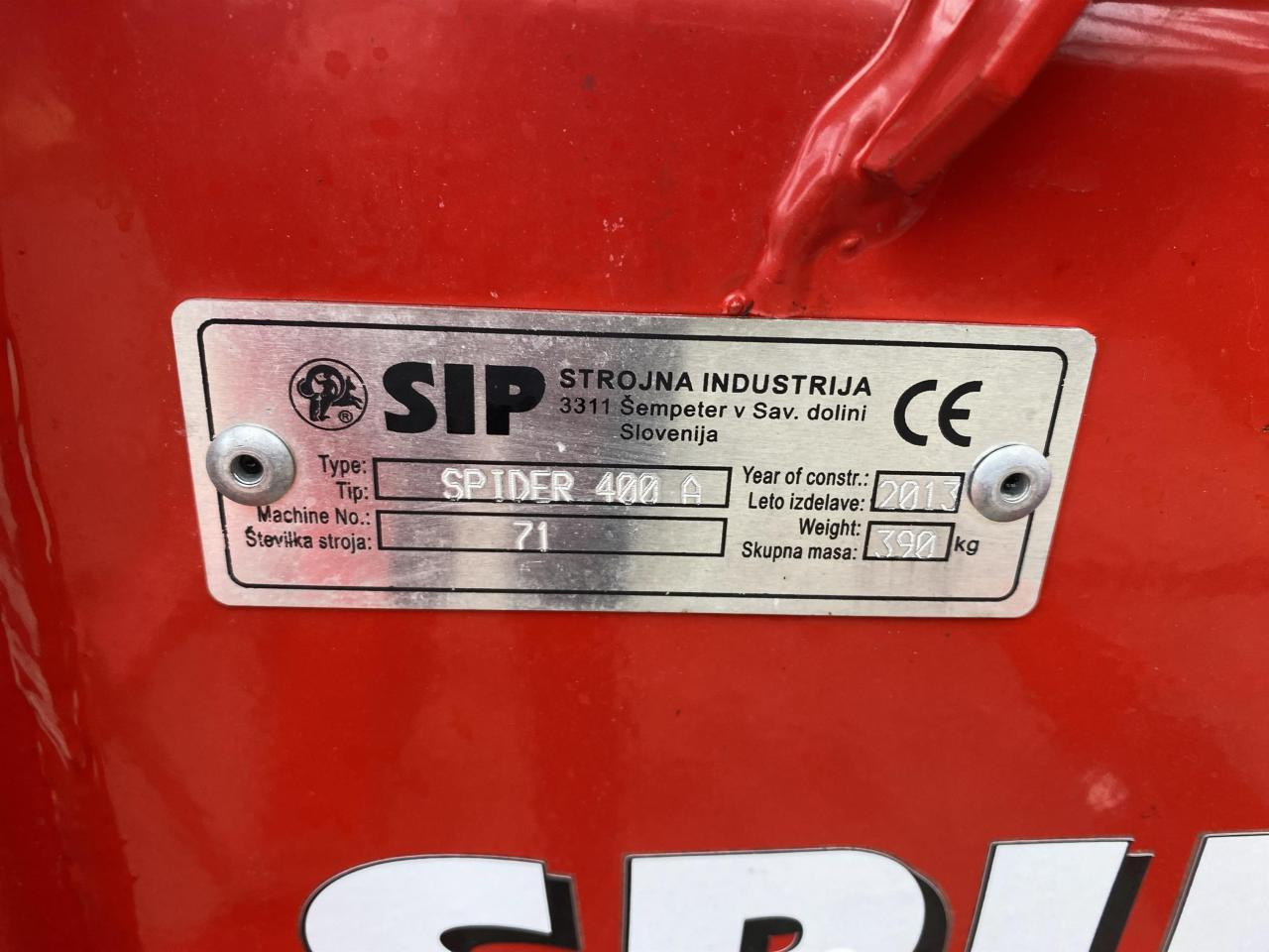 SIP Spider 400A - Tedder/ Menyapu: gambar 5 SIP Spider 400A - Tedder/ Menyapu: gambar 5