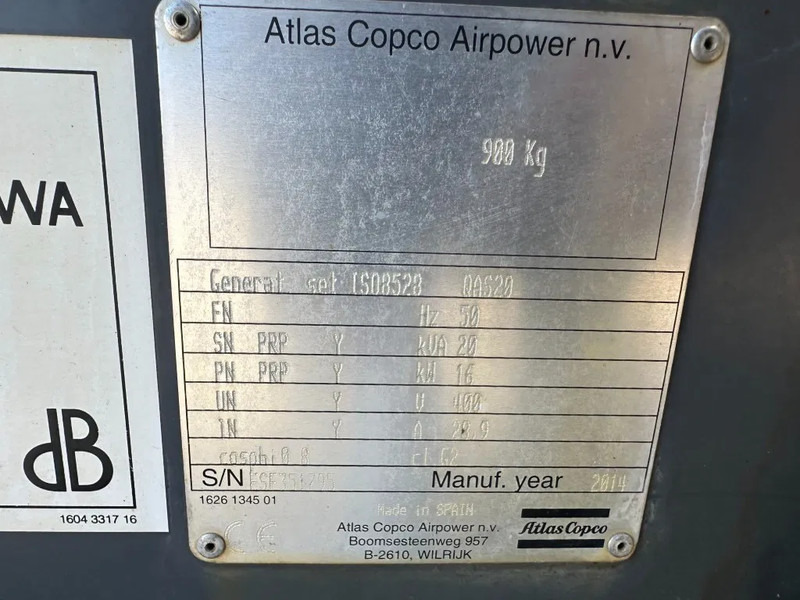 Atlas-Copco QAS 20 Kubota Leroy Somer 20 kVA Silent Rental generatorrset Stage 3A - Genset: gambar 4 Atlas-Copco QAS 20 Kubota Leroy Somer 20 kVA Silent Rental generatorrset Stage 3A - Genset: gambar 4