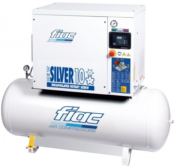 Fiac New Silver 10 / 300 Silent 7.5 kW 860 L / min 10 bar Elektrische Schroefcompressor met ketel - Kompresor udara: gambar 1 Fiac New Silver 10 / 300 Silent 7.5 kW 860 L / min 10 bar Elektrische Schroefcompressor met ketel - Kompresor udara: gambar 1