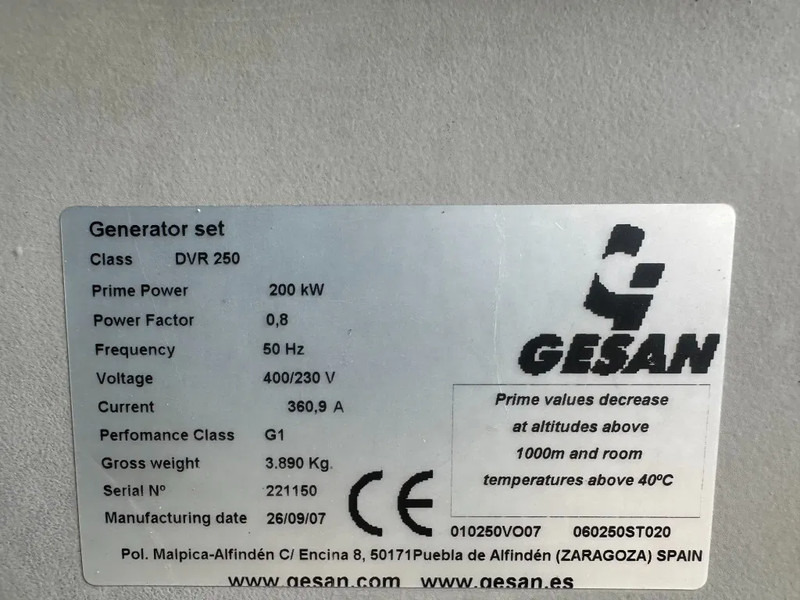 GESAN DVR 250 Volvo Stamford 275 kVA Silent Rental generatorset - Genset: gambar 3 GESAN DVR 250 Volvo Stamford 275 kVA Silent Rental generatorset - Genset: gambar 3