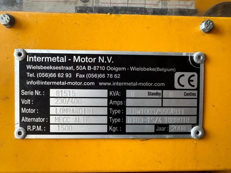 Himoinsa Lombardini LDW 1003 Mecc Alte Spa 9 kVA Supersilent generatorset in 8 ft container - Genset: gambar 5 Himoinsa Lombardini LDW 1003 Mecc Alte Spa 9 kVA Supersilent generatorset in 8 ft container - Genset: gambar 5
