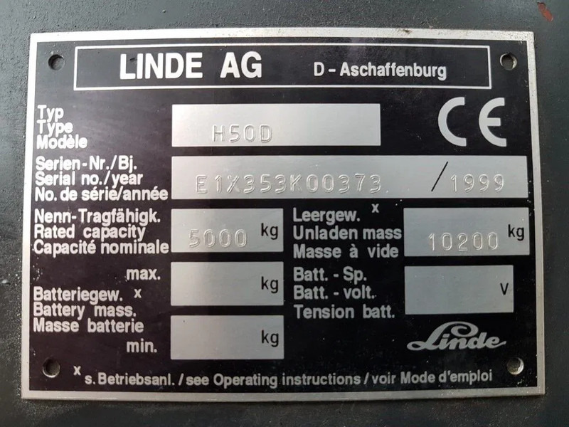 Linde H50D 5 ton Diesel Duplex Sideshift Positioner Heftruck - Forklift diesel: gambar 4 Linde H50D 5 ton Diesel Duplex Sideshift Positioner Heftruck - Forklift diesel: gambar 4