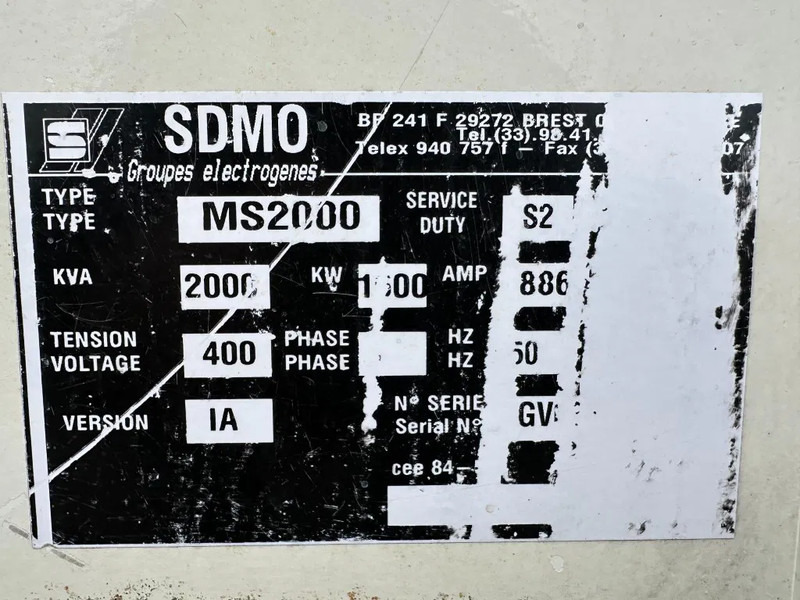 SDMO MS2000 MTU Leroy Somer 2000 kVA generatorset - Genset: gambar 5 SDMO MS2000 MTU Leroy Somer 2000 kVA generatorset - Genset: gambar 5