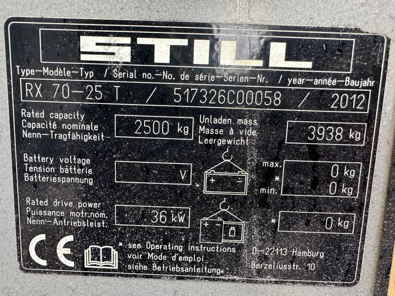 Forklift LPG Still RX 70-25 T 2.5 ton Duplex Sideshift Positioner LPG Heftruck: gambar 8