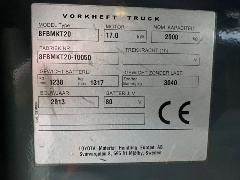 Toyota 2 ton Traigo 20 Duplex Sideshift Elektra Heftruck - Forklift listrik: gambar 5 Toyota 2 ton Traigo 20 Duplex Sideshift Elektra Heftruck - Forklift listrik: gambar 5