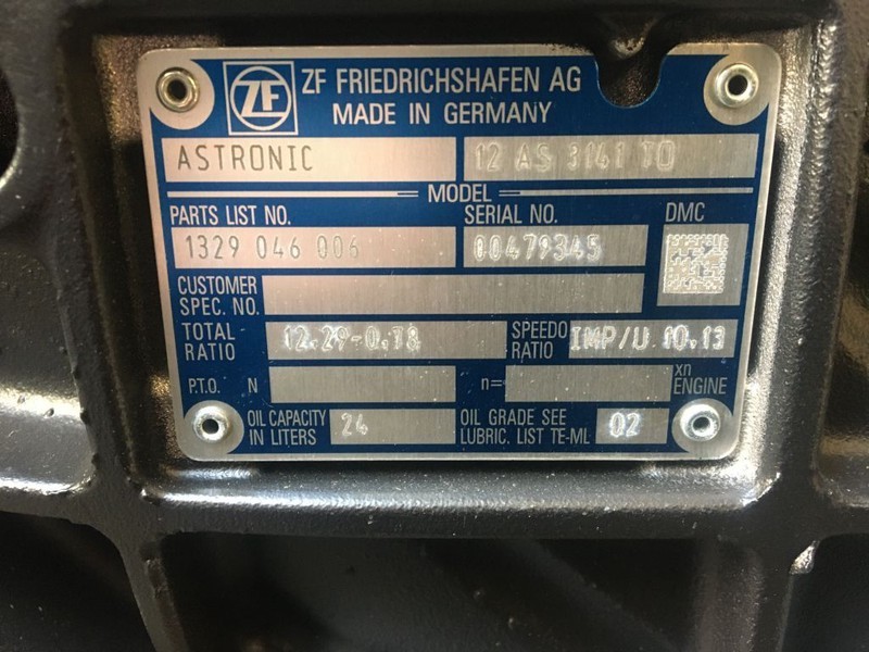 DAF Versnellingsbak ZF 12 AS 3141 TO 12,29 - 0,78 INTARDER - Gearbox untuk Truk: gambar 3 DAF Versnellingsbak ZF 12 AS 3141 TO 12,29 - 0,78 INTARDER - Gearbox untuk Truk: gambar 3