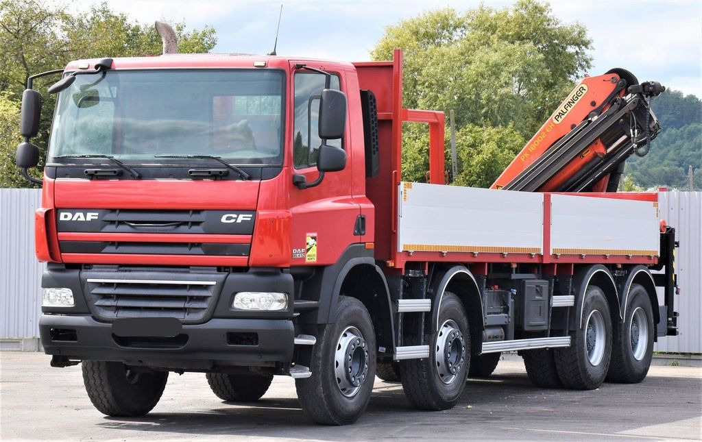 DAF CF 85.410 Pritsche 6,80m + KRAN / FUNK/8x4 DAF CF 85.410 Pritsche 6,80m + KRAN / FUNK/8x4 - Truk derek: gambar 3 DAF CF 85.410 Pritsche 6,80m + KRAN / FUNK/8x4 DAF CF 85.410 Pritsche 6,80m + KRAN / FUNK/8x4 - Truk derek: gambar 3