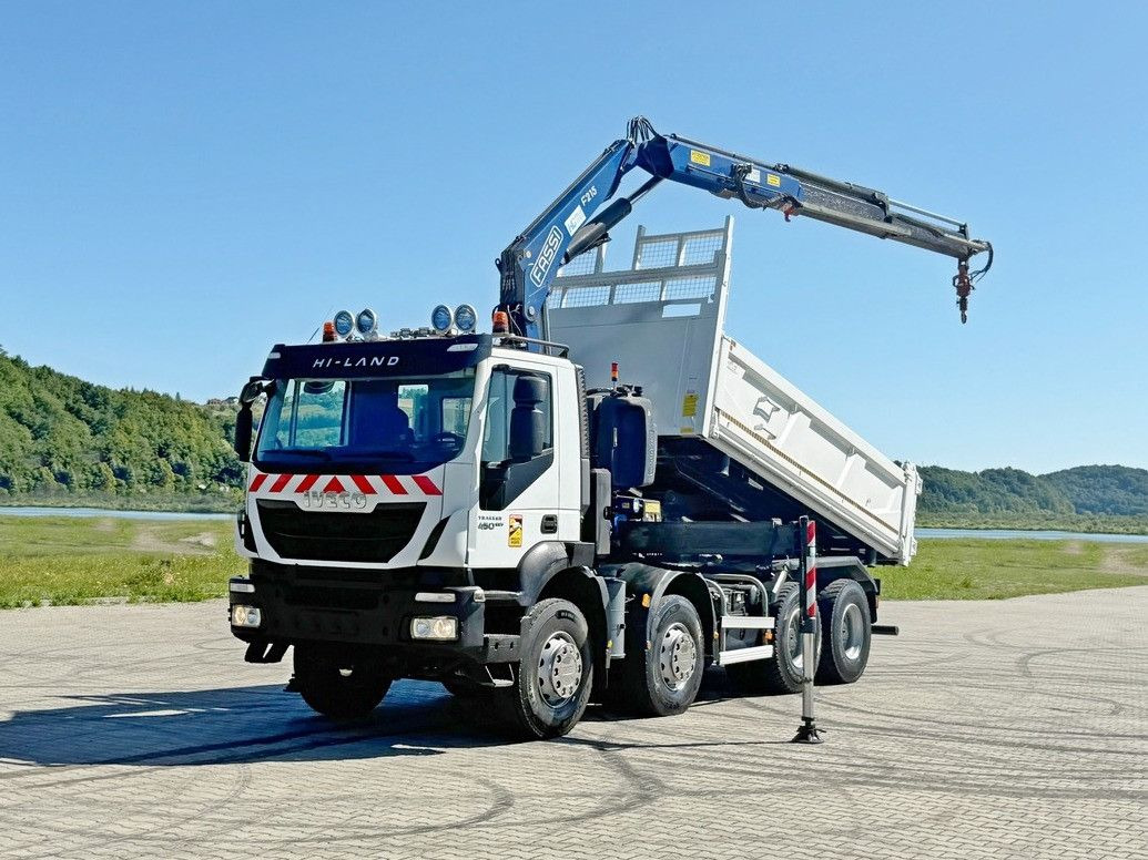 Iveco TRAKKER 450 * FASSI F215A.0.22 + FUNK / 8x4 *TOP - Truk jungkit, Truk derek: gambar 2 Iveco TRAKKER 450 * FASSI F215A.0.22 + FUNK / 8x4 *TOP - Truk jungkit, Truk derek: gambar 2