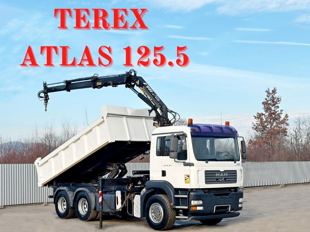 MAN TGA 26.350 * KIPPER 4,90m + TEREX ATLAS * 6x4 * - Truk jungkit, Truk derek: gambar 1 MAN TGA 26.350 * KIPPER 4,90m + TEREX ATLAS * 6x4 * - Truk jungkit, Truk derek: gambar 1
