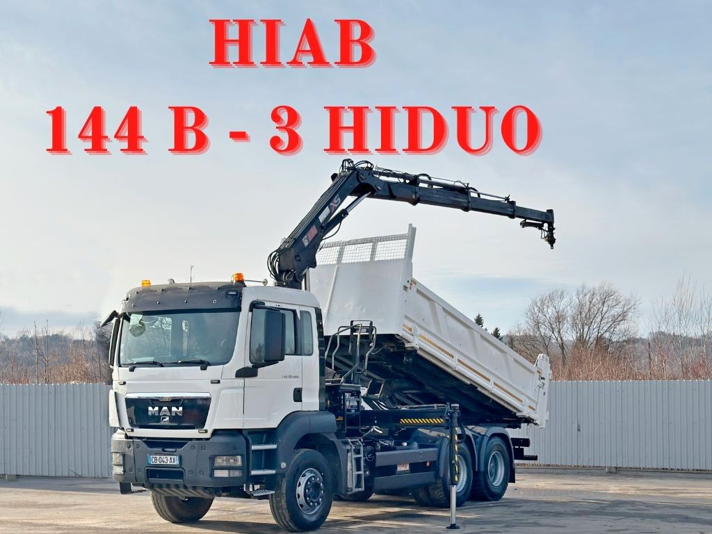 MAN TGS 26.400 * HIAB 144 B - 3 HIDUO + FUNK * 6x4 - Truk jungkit, Truk derek: gambar 1 MAN TGS 26.400 * HIAB 144 B - 3 HIDUO + FUNK * 6x4 - Truk jungkit, Truk derek: gambar 1